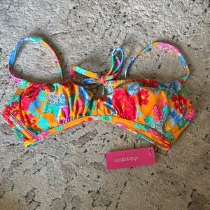 Colorful Floral Bikini Top